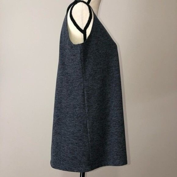 Logo Lotus Yoga Tank Top Gray Size Large Lori Goldstein Stretch Sleeveless Shirt - Picture 3 of 7